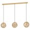 39757 SKOURA Подвесной светильник с тремя лампами E27, 180Вт, винтаж, латунь