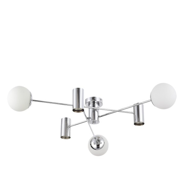 SLE1105-102-06 Светильник потолочный Хром/Белый GU10+E27 3+3*5+60W RAITO