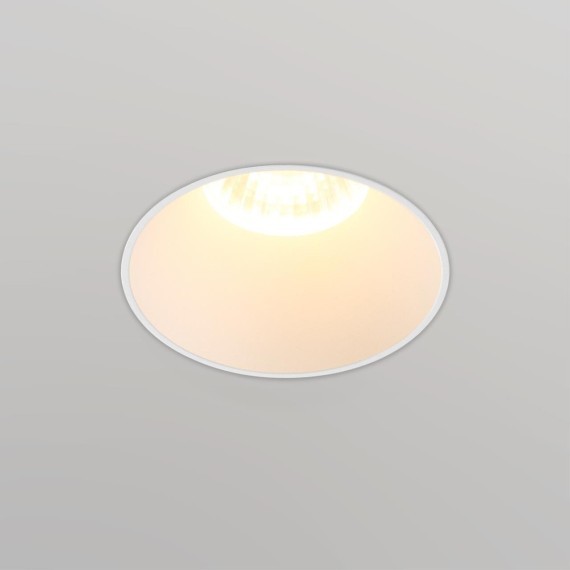 370995 Белый встраиваемый безрамочный круглый спот для ГКЛ потолков (с механизмом Click Clack) лампа GU10 Novotech NIMBUS WIR