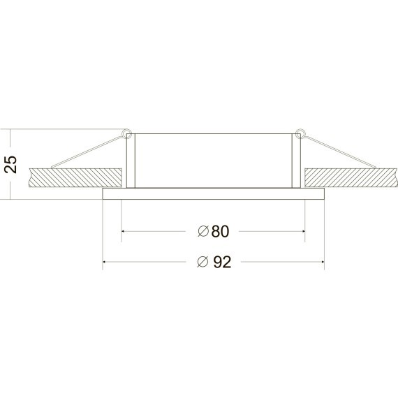 Встраиваемый светильник Maytoni DL023-2-01S Atom под лампу 1xGU10 50W