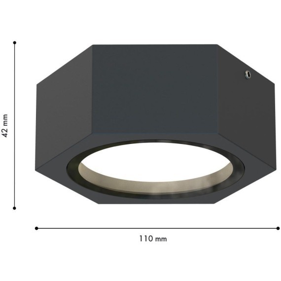 4667-1U, уличный светильник, L110xW95xH42, 1xGX53LEDx15W, IP54, excluded