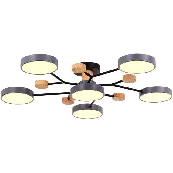 SLE6006-702-06 Светильник потолочный Серый/Серый LED 6*12W 3000K/4500K/6000K FAEMA