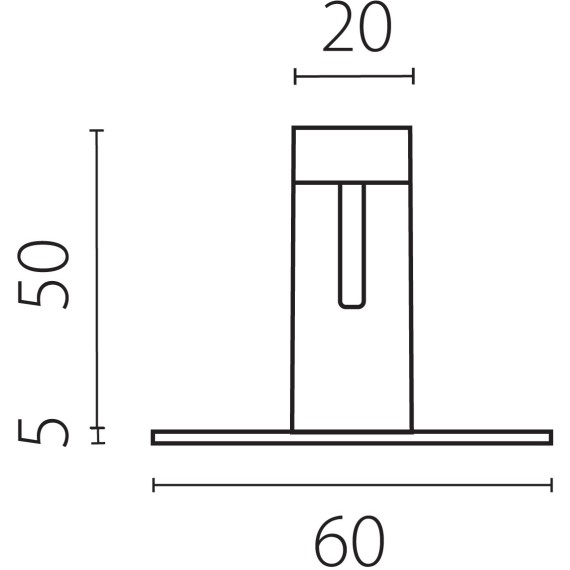 Крепление отступное 55мм к потолку или на стену, без подвода питания Due Hermes Lightstar 510197