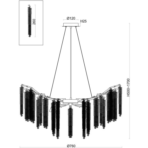 Подвесной светильник Freya FR1010PL-10G