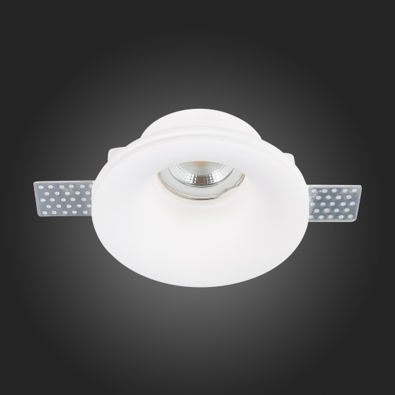 ST254.318.01 Св-к встр. из гипса Белый GU10 1*50W  IP20 D120xH50 180-240V Без ламп Встраиваемые светильники