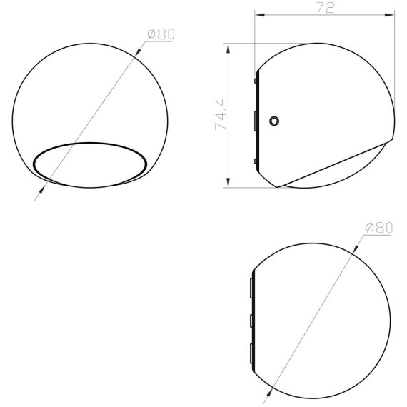 Настенный светильник (бра) Outdoor O032WL-L3W3K