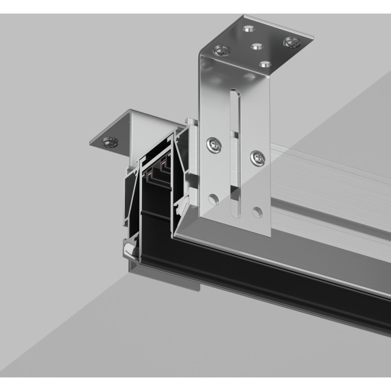 Профиль для монтажа накл. шинопроводов в гарпунный нат. потолок Smart 220V Denkirs TR3044-AL
