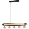 43468 Подвес LAYHAM, 5х60W (E27), L960, B85, H1100, дерево, сталь, черный