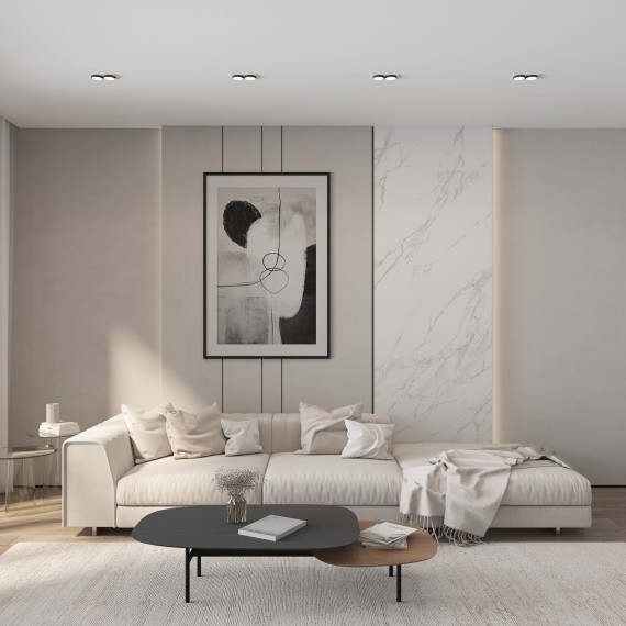 Встраиваемый светильник, IP 20, 50 Вт, GU10, Denkirs DK2422-BK