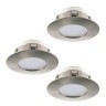 95823 Комплект светодиодных встраиваемых светильников PINEDA, 3х6W(LED), ?78, IP44, пластик, никель матовы