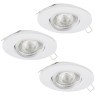 95357 Комплект светодиодных встраиваемых светильников TEDO пошагово димм., 3х5W(GU10), ?80, алюминий, белы