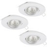 95357 Комплект светодиодных встраиваемых светильников TEDO пошагово димм., 3х5W(GU10), ?80, алюминий, белы