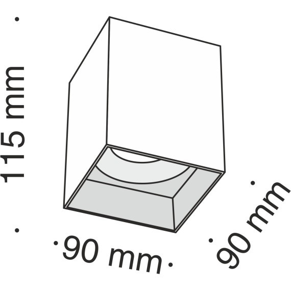 Накладной потолочный светильник Maytoni C015CL-01B Slim под лампу 1xGU10 50W