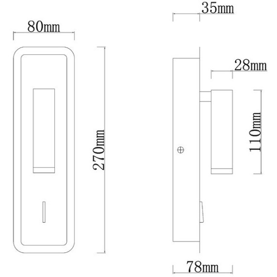 A1990AP-3WH Бра светодиодная c выключателем на корпусе  LED IP20 150Lm Ra80 220V Arte Lamp 
