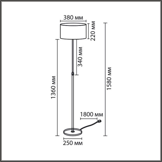 8358/1F Торшер Lumion CLASSI E27 60W 220V IRISA