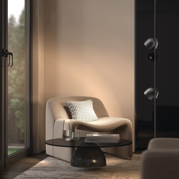 Светильник светодиодный на текстильный шинопровод Maytoni Parity TR124B-12W3K-M-B 860лм 12Вт CRI90