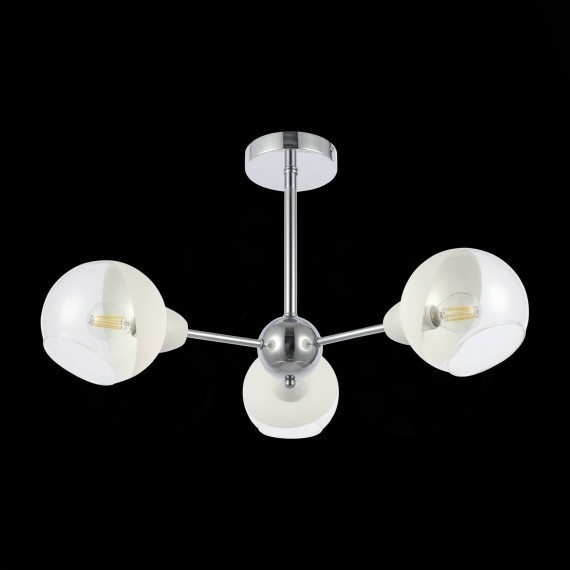 SLE102702-03 Светильник потолочный Хром/Прозрачный, Матовый никель E14 3*40W GIORTE