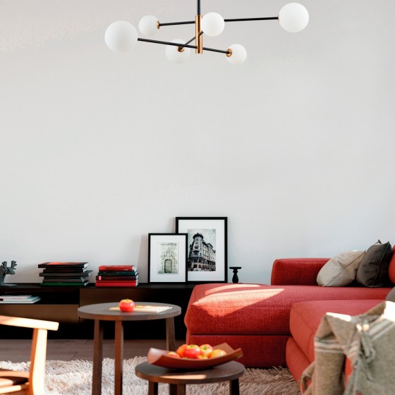 SLE220103-06 Светильник потолочный Черный, Бронза/Белый G9 6*5W ARCOLA