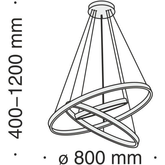 Люстра подвесная Maytoni MOD058PL-L100W4K Rim светодиодная 3xLED 115W