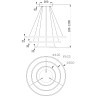 Люстра подвесная Maytoni MOD058PL-L100W4K Rim светодиодная 3xLED 115W