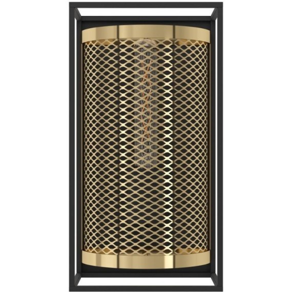 43789 Бра (настенный светильник) NOHALES, 1X40W (E27), H320, сталь, черный, латунь