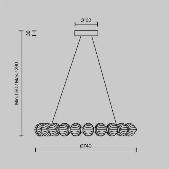 Подвесной светильник Amulet MOD555PL-L26CH4K