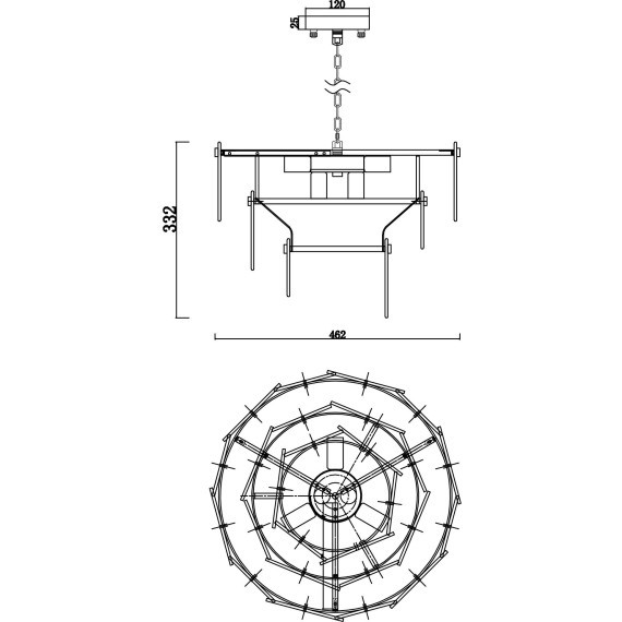 Подвесной светильник Freya FR5197PL-05CH Sophia под лампы 5xE14 60W