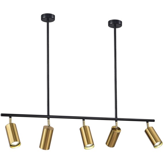 SL1206.413.05 Светильник подвесной ST-Luce Черный/Латунь GU10 5*5W 4000K SORMANO