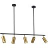 SL1206.413.05 Светильник подвесной ST-Luce Черный/Латунь GU10 5*5W 4000K SORMANO