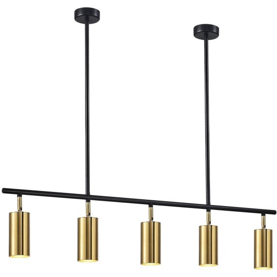 SL1206.413.05 Светильник подвесной ST-Luce Черный/Латунь GU10 5*5W 4000K SORMANO