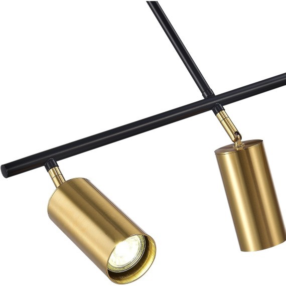SL1206.413.05 Светильник подвесной ST-Luce Черный/Латунь GU10 5*5W 4000K SORMANO