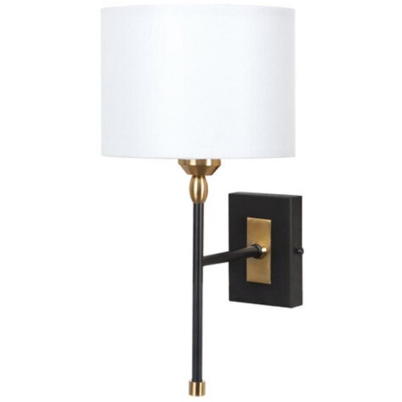 A4090AP-1BK Бра без выключателя, с черно-бронзовым основанием и белым плафоном под лампу Е27 Arte Lamp JAMIE