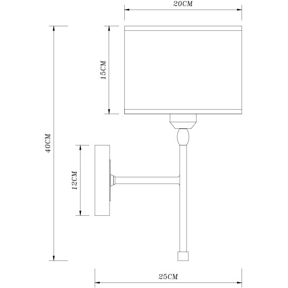 A4090AP-1BK Бра без выключателя, с черно-бронзовым основанием и белым плафоном под лампу Е27 Arte Lamp JAMIE