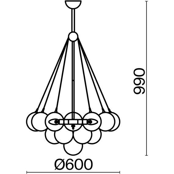 Подвесной светильник Freya FR5231PL-06BS