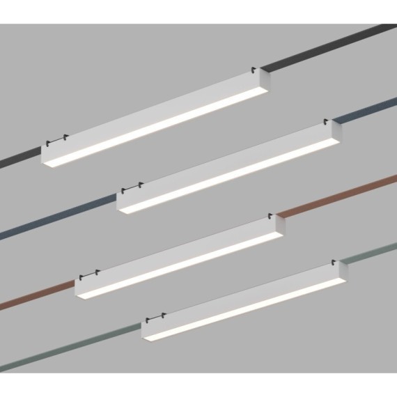 DK5676-WH Светодиодный SMART Linear светильник для трека-ремня серии Denkirs Belty 48V, 24W, RA90, 120°, 2700-6500K