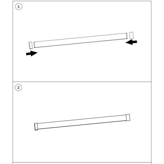 Заглушки торцевые 2шт черные Due Hermes Lightstar 510167