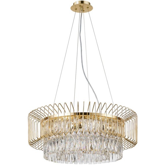 Хрустальная подвесная золотая люстра в виде кольца Favourite 4779-6P