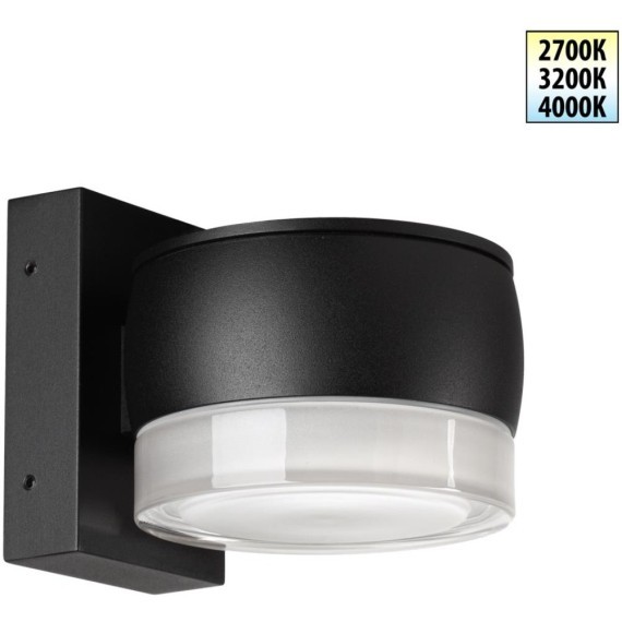 Уличный настенный светильник с переключателем цветовой температуры и влагозащитой IP65 Novotech LED 16W 100-240V 2700К/3200К/4000К ESTIMA 359719