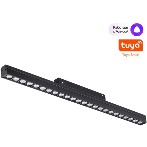 359490 Трековый светодиодный TUYA SMART светильник Novotech Flum CRI90+ 3000-6500К 1920Лм 38° 24W Bluetooth Wi-Fi Алиса