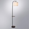 Торшер со столиком Arte Lamp A4053PN-1BK CONNOR под лампу 1xE27 60W