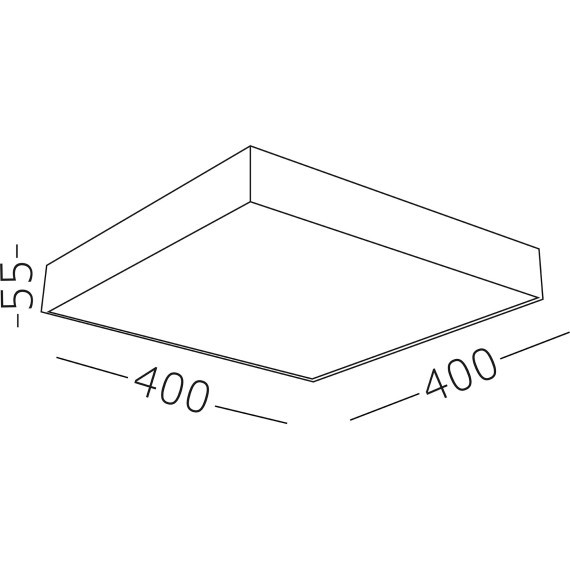 ST608.532.48 Светильник потолочный Белый LED 1*48W 3000K 4 320Lm Ra90 120° IP20 L400xW400xH55 180-2 Накладные светильники