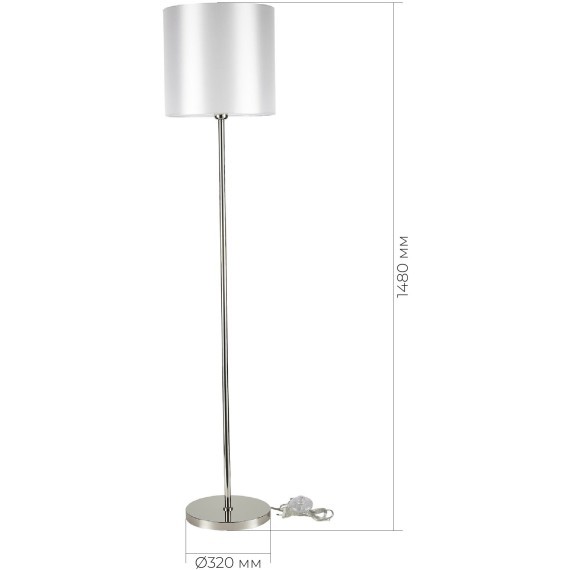 SLE107305-01 Светильник напольный Никель/Белый E27 1*40W NOIA