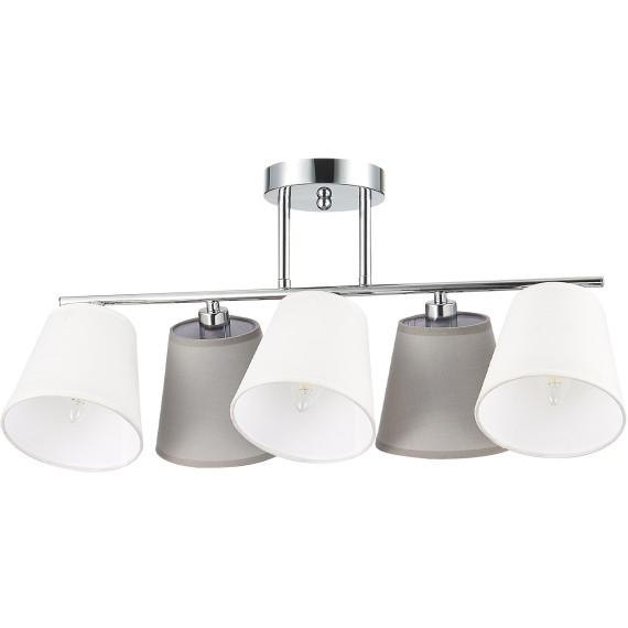 SLE300402-05 Светильник потолочный Хром/Белый, Серый E14 5*40W PRATO