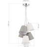SLE300403-05 Светильник подвесной Хром/Белый, Серый E14 5*40W PRATO