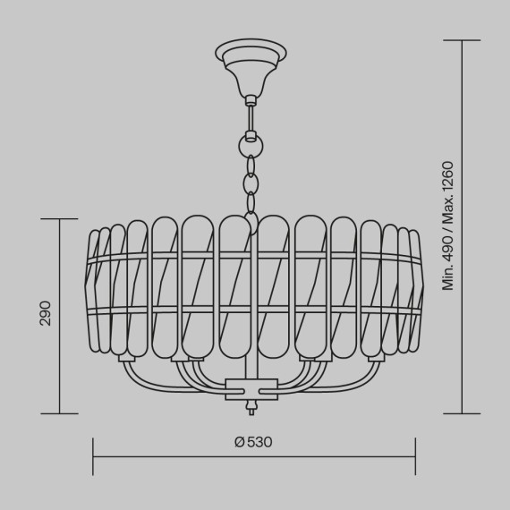 Люстра подвесная Maytoni MOD122PL-06BS Suite под лампы 6xE14 40W