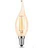 104801005 Лампа Gauss LED Filament Свеча на ветру E14 5W 400lm 2700K Golden 1/10/50