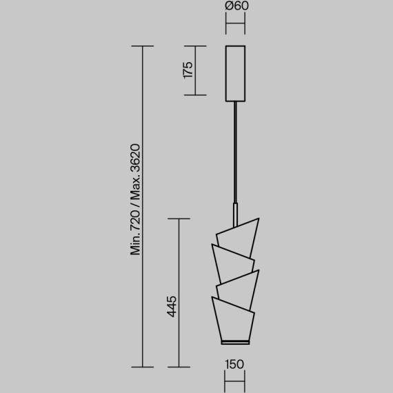 Подвесной светильник Maytoni MOD374PL-L28W3K