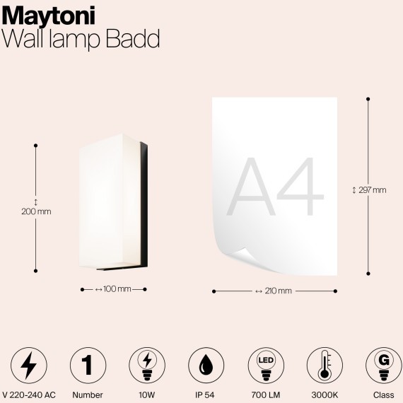 Настенный светильник (бра) Outdoor O454WL-L10GF3K