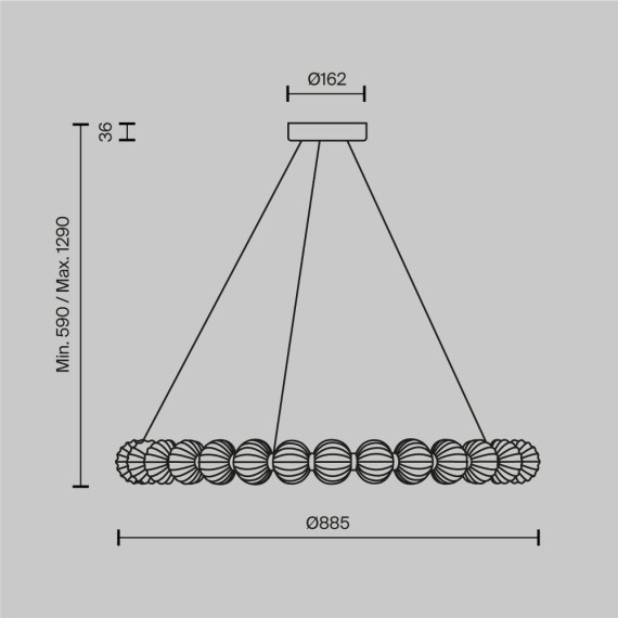 Подвесной светильник Amulet MOD555PL-L30CH4K
