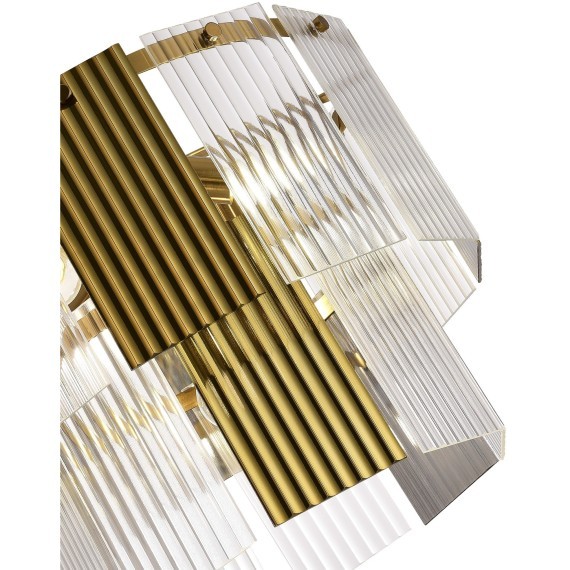 SLE1123-303-05 Светильник подвесной Латунь/Золотистый, Прозрачный E14 5*40W TRESA